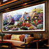 Image of New Hot DIY 5D Diamond Mosaic Landscapes Garden lodge Full Diamond Painting Cross Stitch Kits Diamond