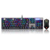 Image of RGB Mechanical Wired Gaming Keyboard Optical Mouse Combo with LED Backlight for PC Laptop HSJ-19