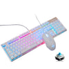 Image of USB Wired Mechanical Feel Keyboard LED 104 keys Optical Gaming Mouse Set Black Axis, Green Axis