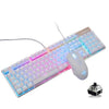 Image of USB Wired Mechanical Feel Keyboard LED 104 keys Optical Gaming Mouse Set Black Axis, Green Axis