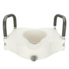 Image of Raised Height Toilet Seat with Handle White For Home Bathroom Product anti-slip bathroom Raised Toilet Seat