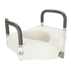 Image of Raised Height Toilet Seat with Handle White For Home Bathroom Product anti-slip bathroom Raised Toilet Seat