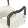 Image of Raised Height Toilet Seat with Handle White For Home Bathroom Product anti-slip bathroom Raised Toilet Seat
