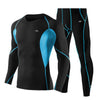 Image of Sports Outdoor Men's Tight Compression Fast-drying Fitness Suit with Long Sleeves Two Sets of Running