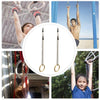 Image of Outdoor Sports Trapeze Swing Rings PE Rope Wooden Trapeze Rings For Adults Children