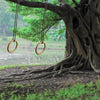 Image of Outdoor Sports Trapeze Swing Rings PE Rope Wooden Trapeze Rings For Adults Children