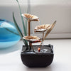 Image of Decorative Indoor Water Fountains Resin Crafts Gifts Feng Shui Wheel Desktop Water Fountain for Home Office