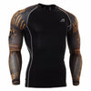 Image of Mens Compression Sportsman Wear Male Shirts&Tights Set Skin-Tight Training MMA Workout