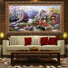 Image of New Hot DIY 5D Diamond Mosaic Landscapes Garden lodge Full Diamond Painting Cross Stitch Kits Diamond