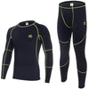 Image of Outdoor Sports Fitness Underwear Set Winter Fleece Mens Cycling Base Layers Men