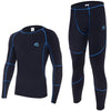 Image of Outdoor Sports Fitness Underwear Set Winter Fleece Mens Cycling Base Layers Men