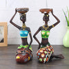 Image of 1Pair Home Decoration African Women Resin Statue Candlestick craft Statue Dinner Wedding Gift Home Decor