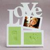 Image of Baby Hand&Foot Print Hands And Feet Mold Maker Solid Wooden Photo Frame With Cover Fingerprint Mud Set