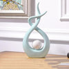 Image of Modern European Ceramic Lover Shape Desktop Ornaments Home Furnishing Decoration Crafts Art Wedding Gifts Figurines Office