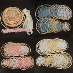 DIY Large Doily Lace Dream Catcher Crafts Set Lace Dream Catcher Set Background Wall