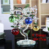 Image of Crystal Apple Tree with 12 8 6 Apples Fengshui Crafts Home Decor