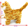 Image of Robot Cat Electronic Plush Kitty Singing Songs Walk Electric Kitten Pet Leash Control Music Cat Toys For Children