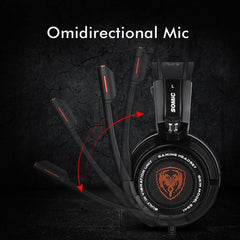 Somic G941 USB 7.1 Virtual Surround Sound Gaming Headset Headphones with Microphone Stereo Bass Vibration for PC PS4 Gamer