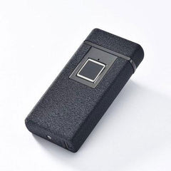 75*36mm High-end Fingerprint Recognition Plasma Lighter  Windproof Flameless USB Charge Cigarette Metal Creative Smoking Gadget