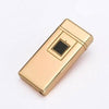 Image of 75*36mm High-end Fingerprint Recognition Plasma Lighter  Windproof Flameless USB Charge Cigarette Metal Creative Smoking Gadget