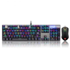 RGB Mechanical Wired Gaming Keyboard Optical Mouse Combo with LED Backlight for PC Laptop HSJ-19