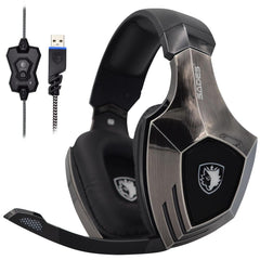 SADES A60 Internet Cafe Gaming Headphones Wired  Virtual 7.1 Surround Stereo Deep Bass Game Headset With Microphone