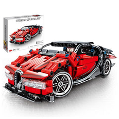 Technic MOC Back Force Super Racing car toy Bugatti Model Building Blocks Sets Bricks Educational Toys for Children