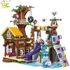 Image of 875 Pieces Friends City Girl Figure Bricks Tree House Building Blocks Adventure Camp Compatible Educational Toys For Child