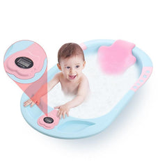 Baby Shower Bath Tubs Care Digital Thermometer Bathtub Seatable Plastic Shower Tube For 0-6 Years Newborn Childs