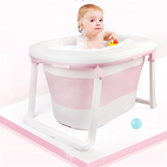 Multifunctional Folding Bathtube for Children Portable Seatable Plastic Baby Bath Shower