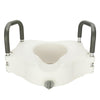 Image of Raised Height Toilet Seat with Handle White For Home Bathroom Product anti-slip bathroom Raised Toilet Seat