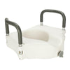 Image of Raised Height Toilet Seat with Handle White For Home Bathroom Product anti-slip bathroom Raised Toilet Seat