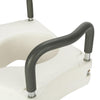 Image of Raised Height Toilet Seat with Handle White For Home Bathroom Product anti-slip bathroom Raised Toilet Seat