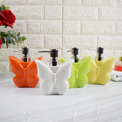 Fashion Butterfly Ceramic Creative Hand Washing Liquid Bottle Home Hotel Press Package Lotion Bottling Lovely Flower