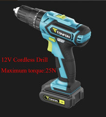 Xiaomi Mijia Tonfon Wireless Electric Cordless Drill Impact Power Driver 12/20V 2000mAh Battery 2-Speed EU Adapter