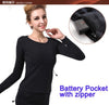Image of Savior heated underwear cycling biking outdoor sport winter use 40-55 degree 3 level control