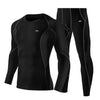 Image of Sports Outdoor Men's Tight Compression Fast-drying Fitness Suit with Long Sleeves Two Sets of Running