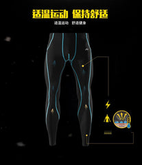 Sports Outdoor Men's Tight Compression Fast-drying Fitness Suit with Long Sleeves Two Sets of Running