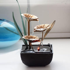 Decorative Indoor Water Fountains Resin Crafts Gifts Feng Shui Wheel Desktop Water Fountain for Home Office