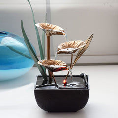 Decorative Indoor Water Fountains Resin Crafts Gifts Feng Shui Wheel Desktop Water Fountain for Home Office