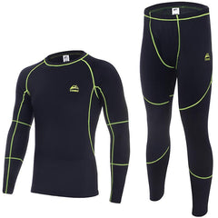 Outdoor Sports Fitness Underwear Set Winter Fleece Mens Cycling Base Layers Men