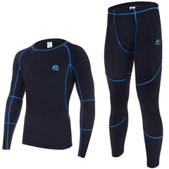 Outdoor Sports Fitness Underwear Set Winter Fleece Mens Cycling Base Layers Men