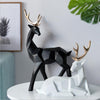 Image of Nordic Style Creative 3D Solid Geometry Lucky Deer Ornaments Resin Craft Home Furnishing Decoration Office
