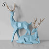 Image of Nordic Style Creative 3D Solid Geometry Lucky Deer Ornaments Resin Craft Home Furnishing Decoration Office