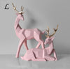 Image of Nordic Style Creative 3D Solid Geometry Lucky Deer Ornaments Resin Craft Home Furnishing Decoration Office