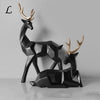 Image of Nordic Style Creative 3D Solid Geometry Lucky Deer Ornaments Resin Craft Home Furnishing Decoration Office