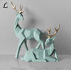 Image of Nordic Style Creative 3D Solid Geometry Lucky Deer Ornaments Resin Craft Home Furnishing Decoration Office
