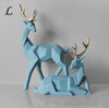 Image of Nordic Style Creative 3D Solid Geometry Lucky Deer Ornaments Resin Craft Home Furnishing Decoration Office