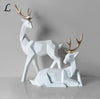 Image of Nordic Style Creative 3D Solid Geometry Lucky Deer Ornaments Resin Craft Home Furnishing Decoration Office