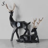 Image of Nordic Style Creative 3D Solid Geometry Lucky Deer Ornaments Resin Craft Home Furnishing Decoration Office